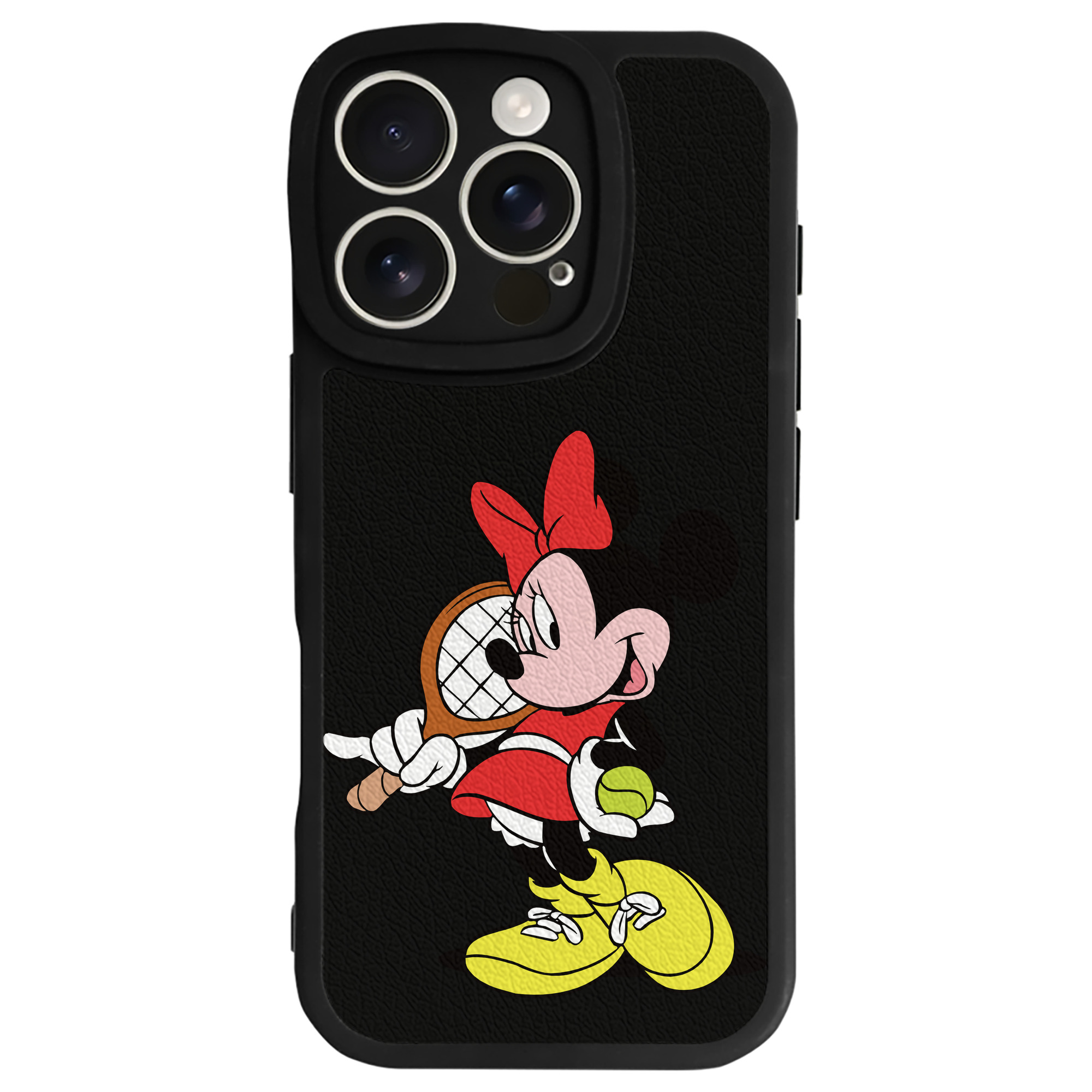 （画像用） ミッキーマウス Mickey Mouse 【iPhone 16シリーズ対応】シリコンスマホケース（レザー調） 材質：シリコン